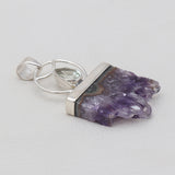 Amethyst Stalactite Gemstone Silver Pendants