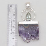Amethyst Stalactite Gemstone Silver Pendants