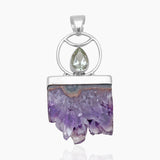 Amethyst Stalactite Gemstone Silver Pendants