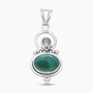 925 Silver Malachite Pendants