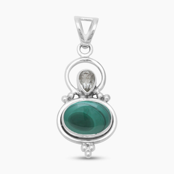 925 Silver Malachite Pendants