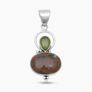 925 Silver Rainforest Jasper Pendants