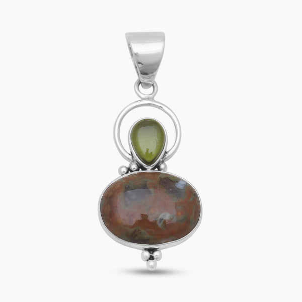 925 Silver Rainforest Jasper Pendants