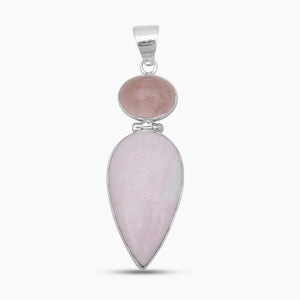 925 Silver Pink Jasper Pendants