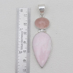 925 Silver Pink Jasper Pendants