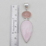 925 Silver Pink Jasper Pendants