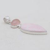 925 Silver Pink Jasper Pendants