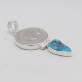 925 Sterling Silver Arizona Turquoise & Coin Pendants