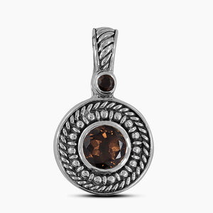 925 Silver Smoky Quartz Pendants