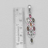 Multicolor Tourmaline Sterling Silver Pendants