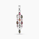 Multicolor Tourmaline Sterling Silver Pendants
