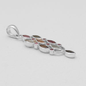 Multicolor Tourmaline Sterling Silver Pendants