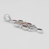 Multicolor Tourmaline Sterling Silver Pendants