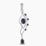 925 Silver Natural Iolite Pendants