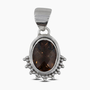 925 Silver Smoky Quartz Pendants