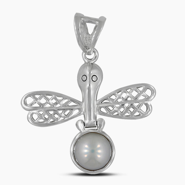 925 Silver Pearl Dragonfly Pendants