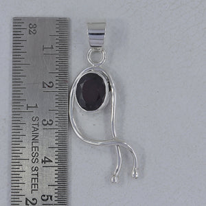 925 Sterling Silver Garnet Pendants