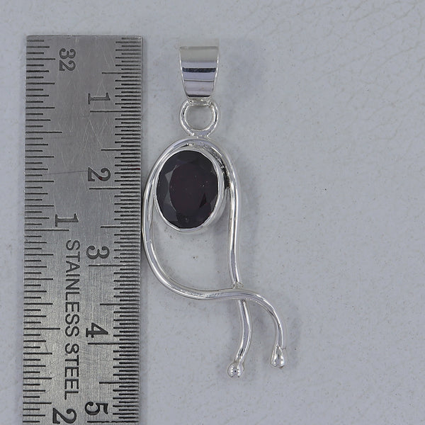 925 Sterling Silver Garnet Pendants