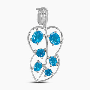 925 Silver Tourmaline Leaf Pendants