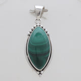 925 Sterling Silver Malachite Pendants