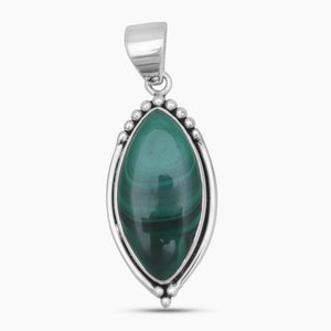 925 Sterling Silver Malachite Pendants