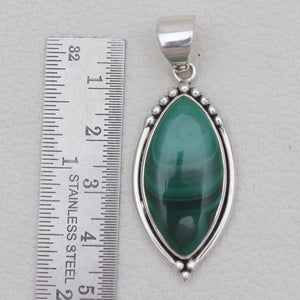 925 Sterling Silver Malachite Pendants