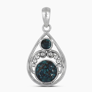 Tibetan Turquoise Silver Pendants