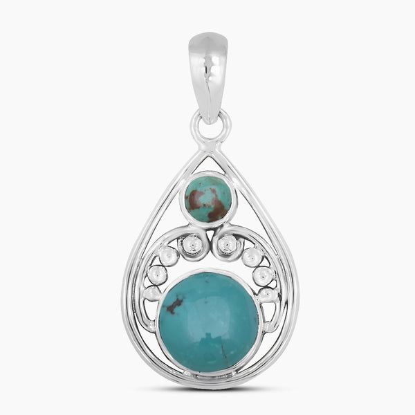 Tibetan Turquoise Silver Pendants
