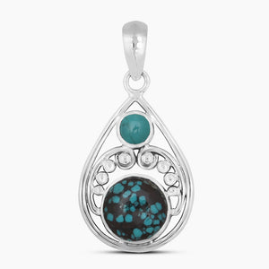 Tibetan Turquoise Silver Pendants