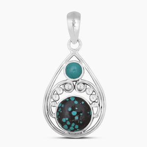 Tibetan Turquoise Silver Pendants