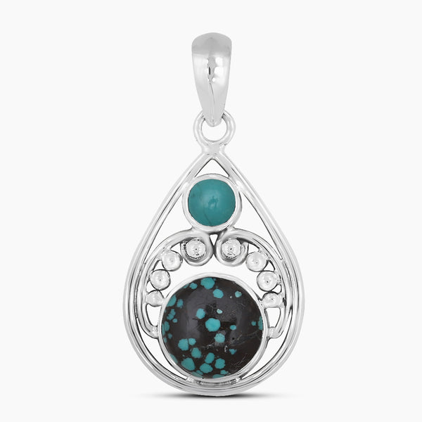 Tibetan Turquoise Silver Pendants