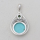 Mexican Turquoise Silver Pendants