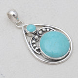 Mexican Turquoise Silver Pendants