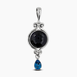 925 Sterling Silver Black Spinal Pendants