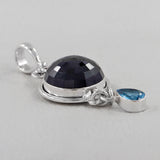 925 Sterling Silver Black Spinal Pendants