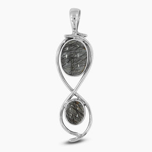 925 Sterling Silver Rutilated Quartz Pendants