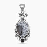 Dendritic Opal Silver Pendants
