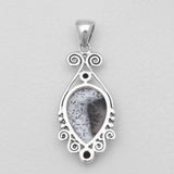Dendritic Opal Silver Pendants