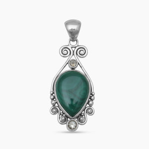 Dendritic Opal Silver Pendants