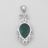 Dendritic Opal Silver Pendants