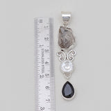 Herkimer Quartz Silver Pendants