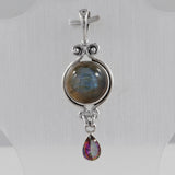 925 Sterling Silver Black Spinal Pendants