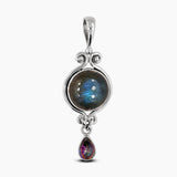925 Sterling Silver Black Spinal Pendants