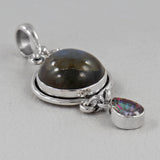 925 Sterling Silver Black Spinal Pendants