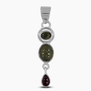 925 Silver Multi Tourmaline Pendants