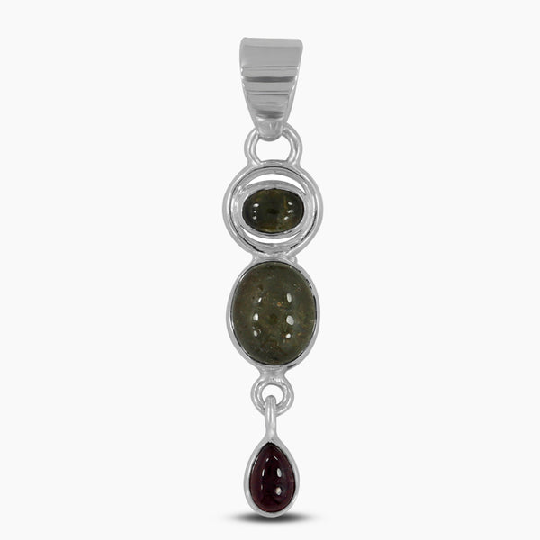 925 Silver Multi Tourmaline Pendants