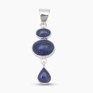 925 Sterling Silver Tanzanite Drop Pendants