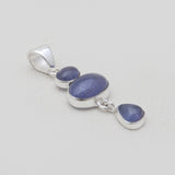925 Sterling Silver Tanzanite Drop Pendants