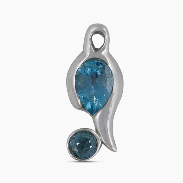 925 Silver Blue Topaz Pendants