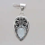 Pear Cut Green Amethyst Silver Pendants